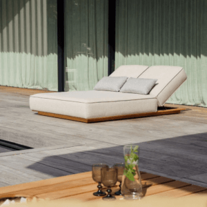 Juan double sunlounger teak mario siesta 2