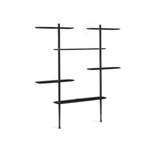 Nomon Axis 2 hyllsystem i svartbetsad ask mot vit bakgrund