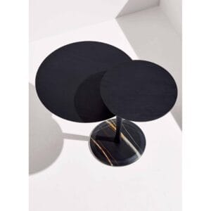 Nomon Mesa Vaivén sidobord i svartbetsad ask med Sahara Noir-marmor
